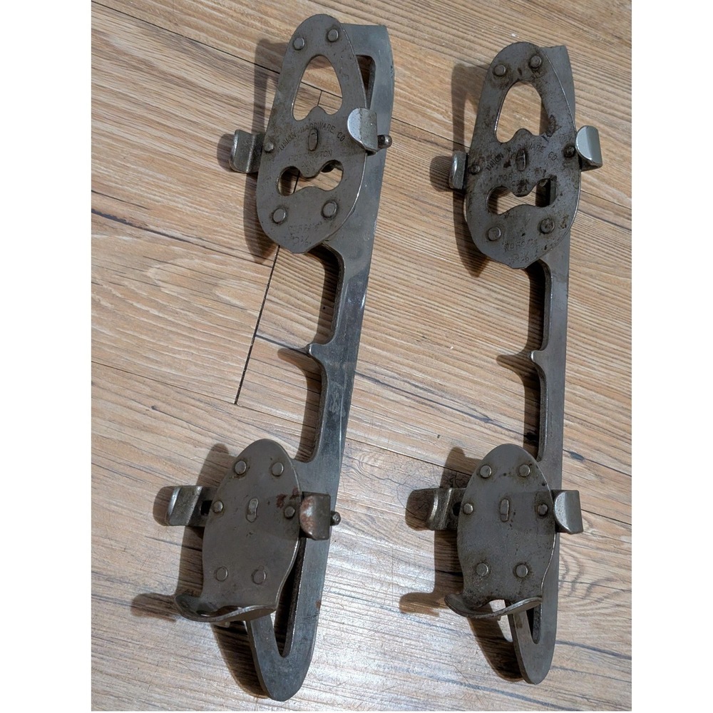 Antique Union Hardware Co Ice Skates Torrington Conn No 524 1/2 Clamp On 9.5in